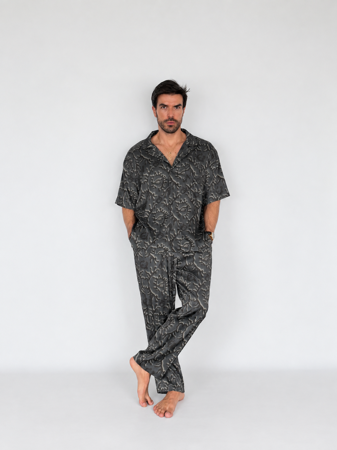 DARK BLUE SILK Set for Men PRE SALE - Party Pajama