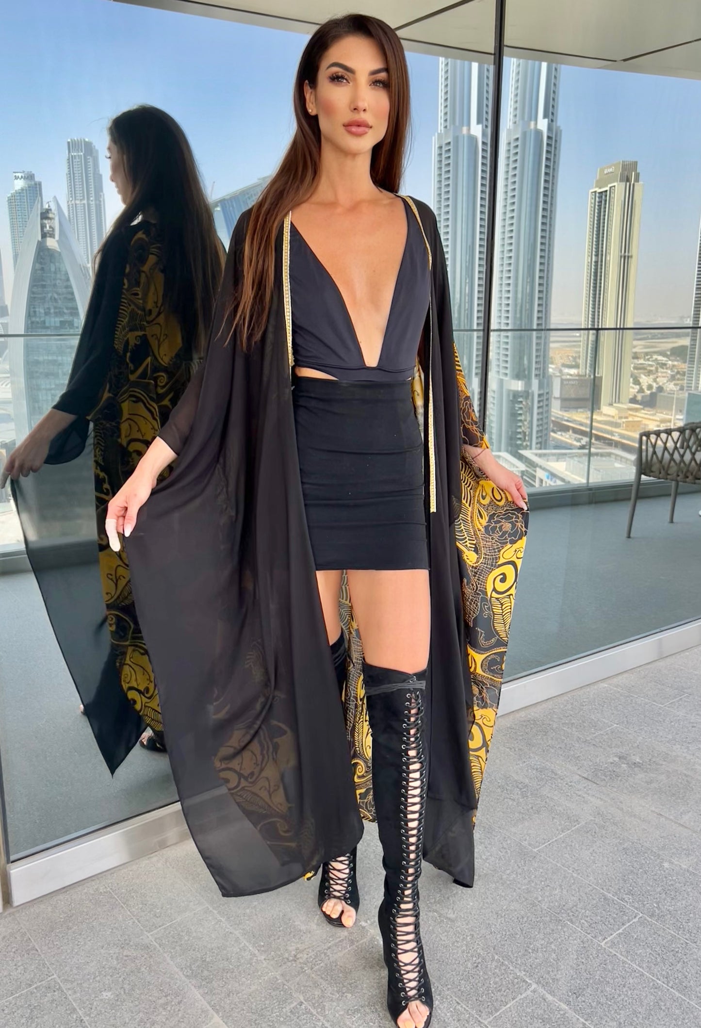 Unique double side kaftan