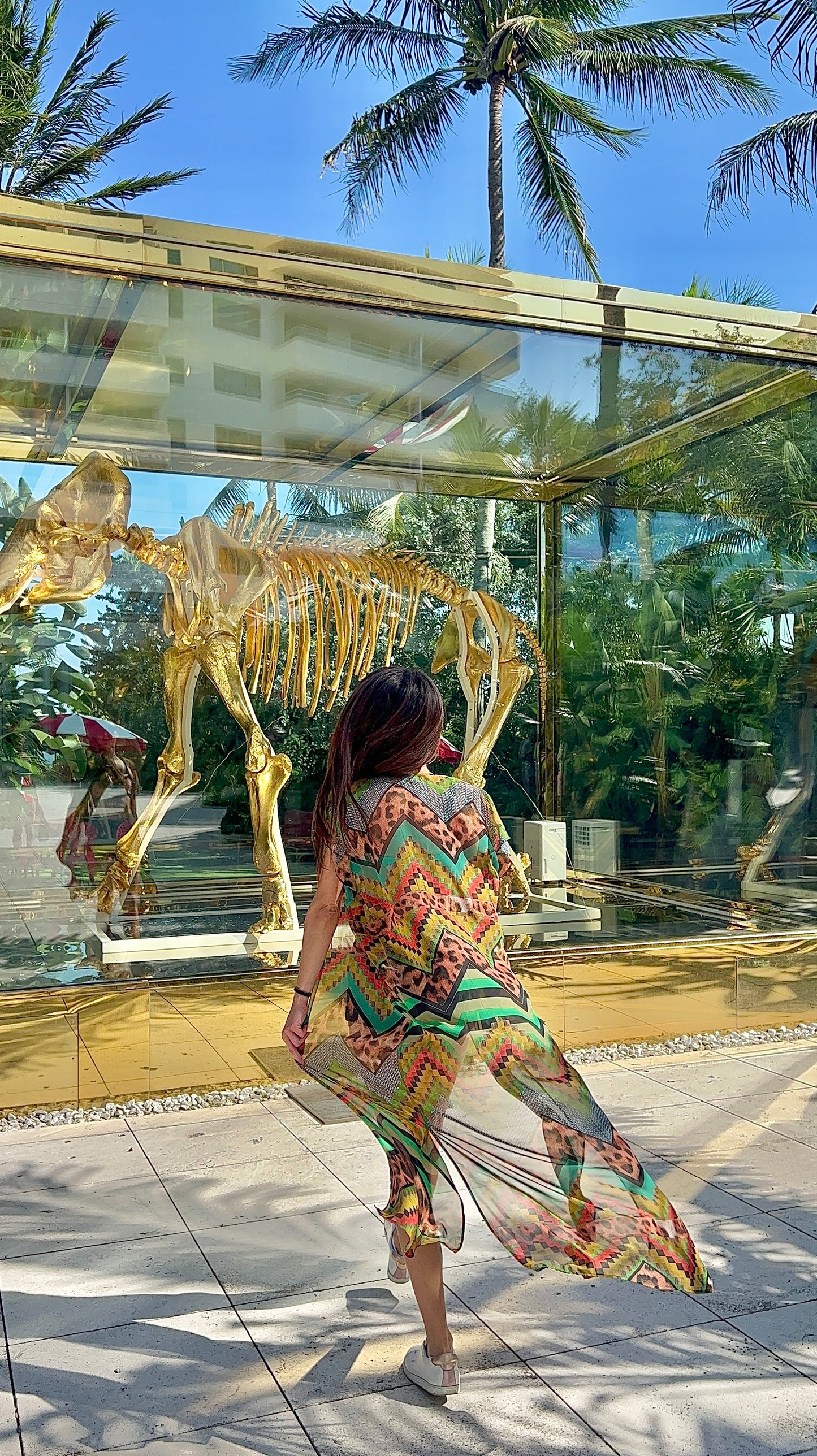 Unisex long vest/ sleeveless kaftan "Jungle vibes"