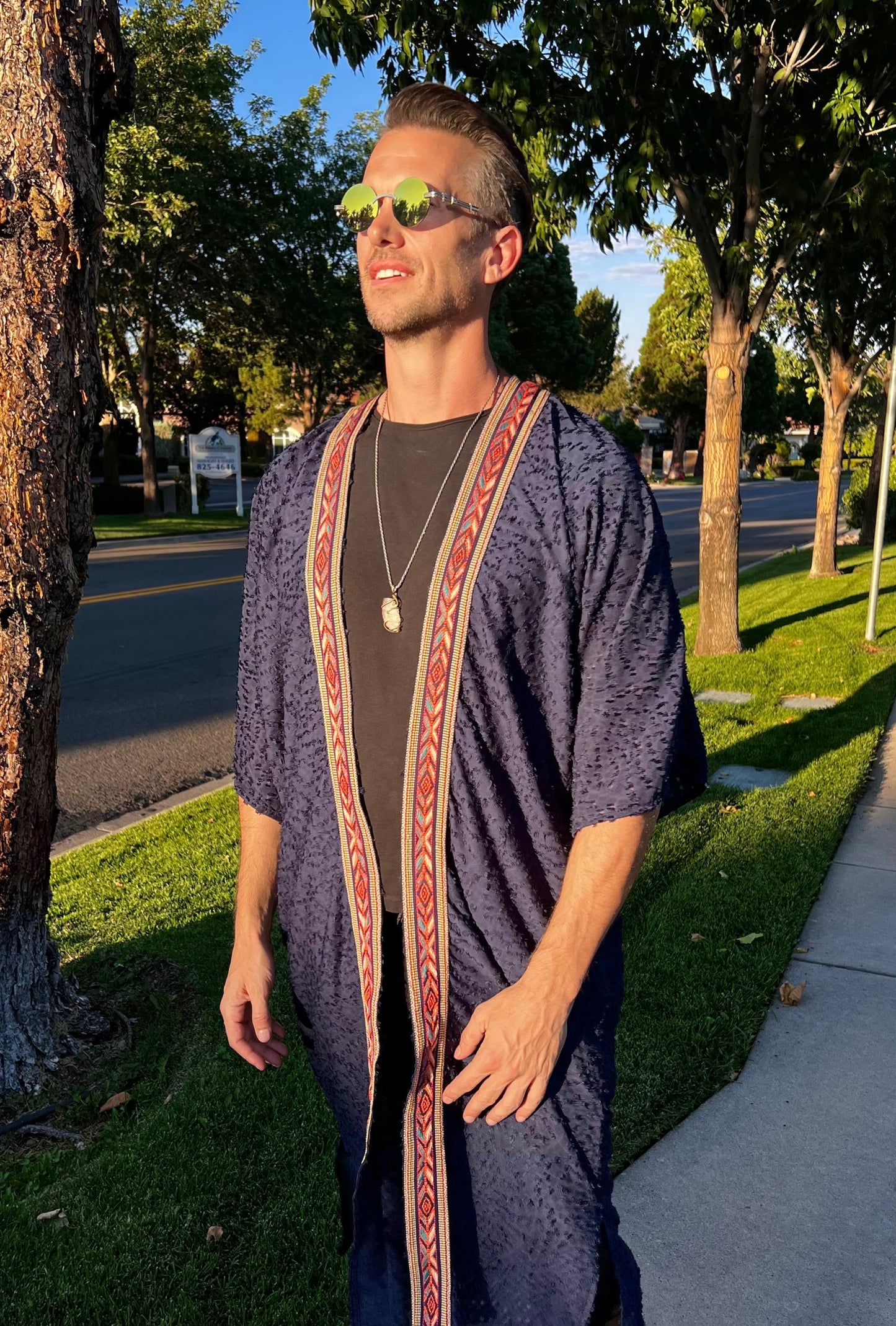 Blue magic caftan, kimonos unisex