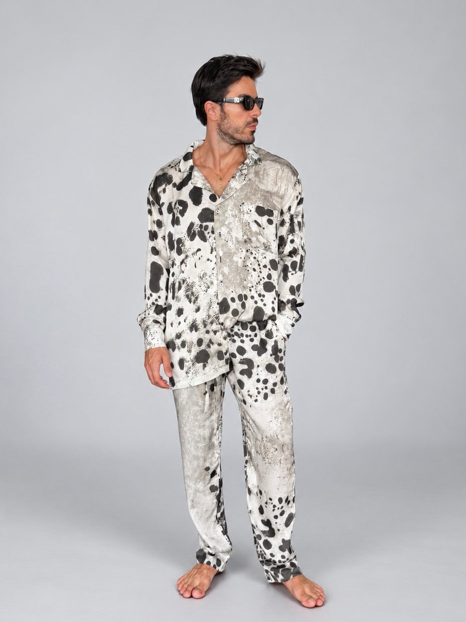 BEIGE SILK Set for Men / Party Pajama - PRE SALE