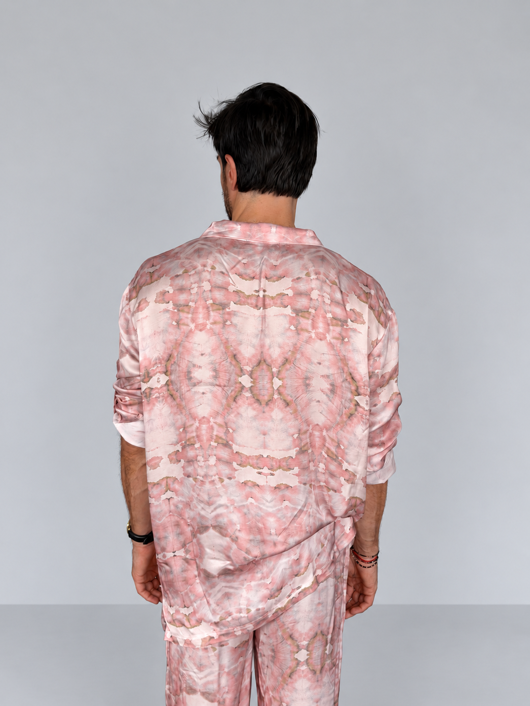 PEACH Tie Die SILK Set for Men / Party Pajama - PRE SALE