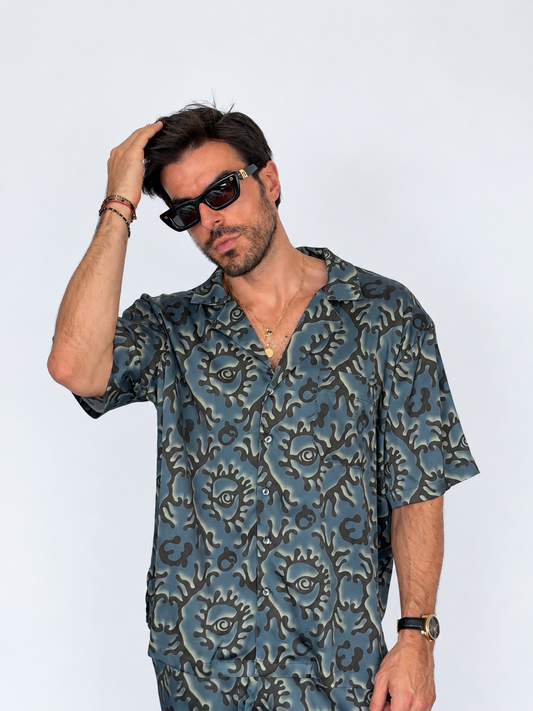Party Pajama  - BLUE SILK Set for Men PRE SALE
