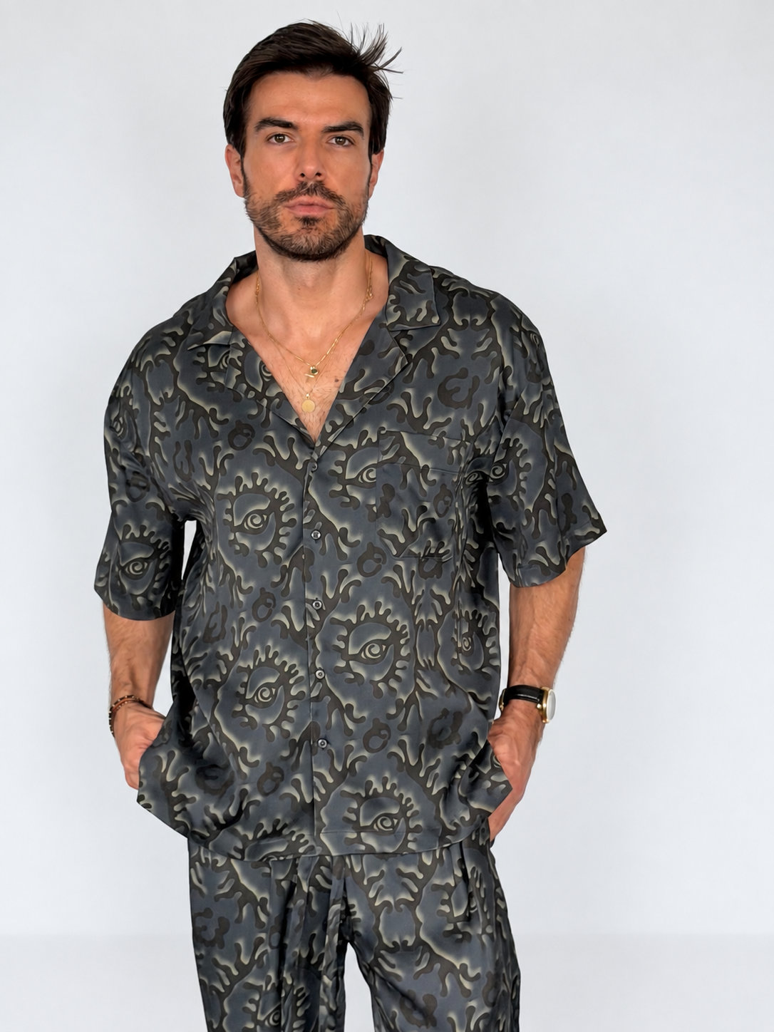 DARK BLUE SILK Set for Men PRE SALE - Party Pajama