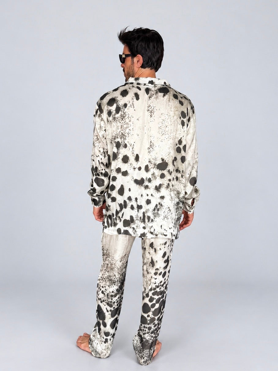 BEIGE SILK Set for Men / Party Pajama - PRE SALE