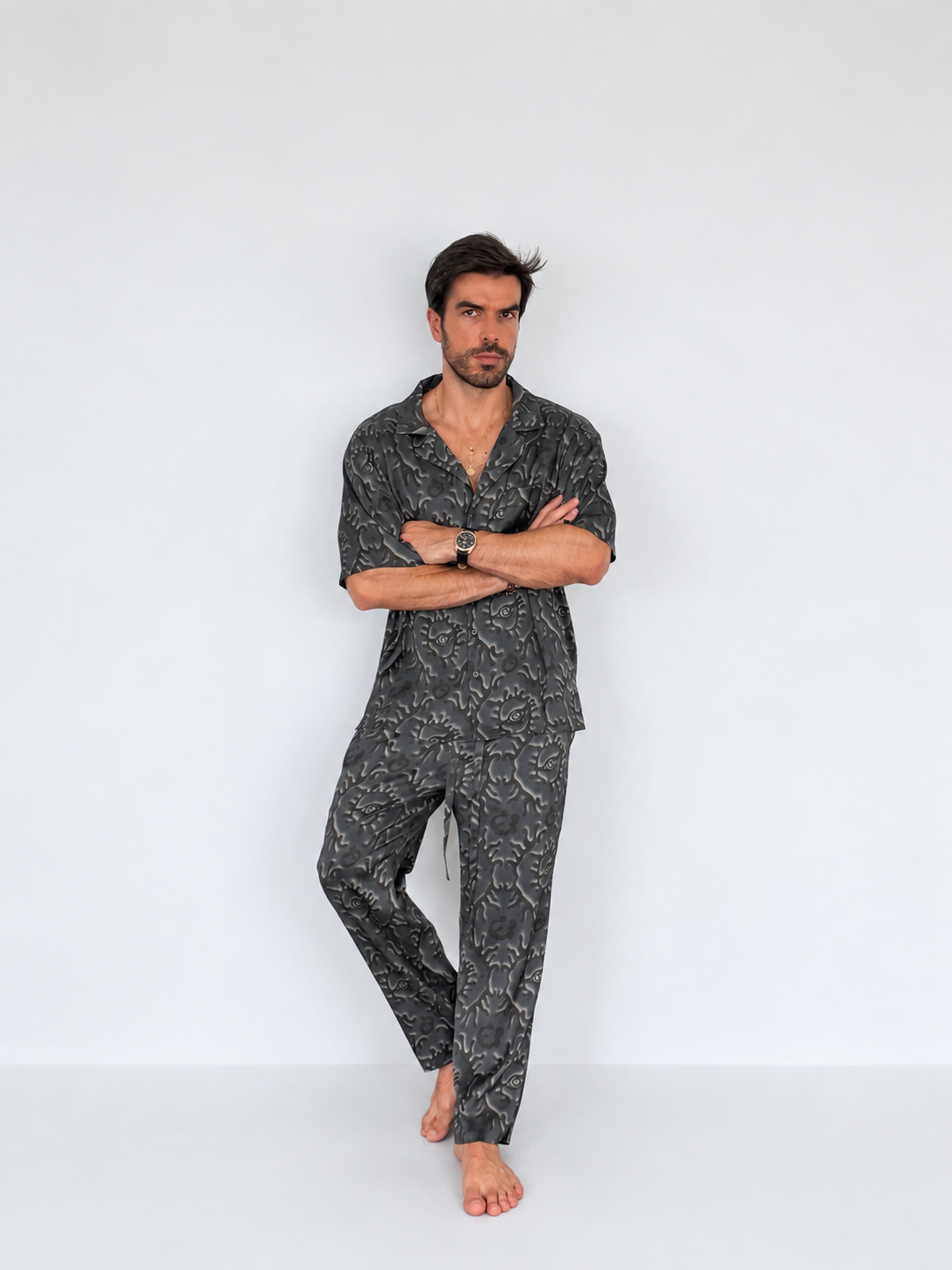 DARK BLUE SILK Set for Men PRE SALE - Party Pajama