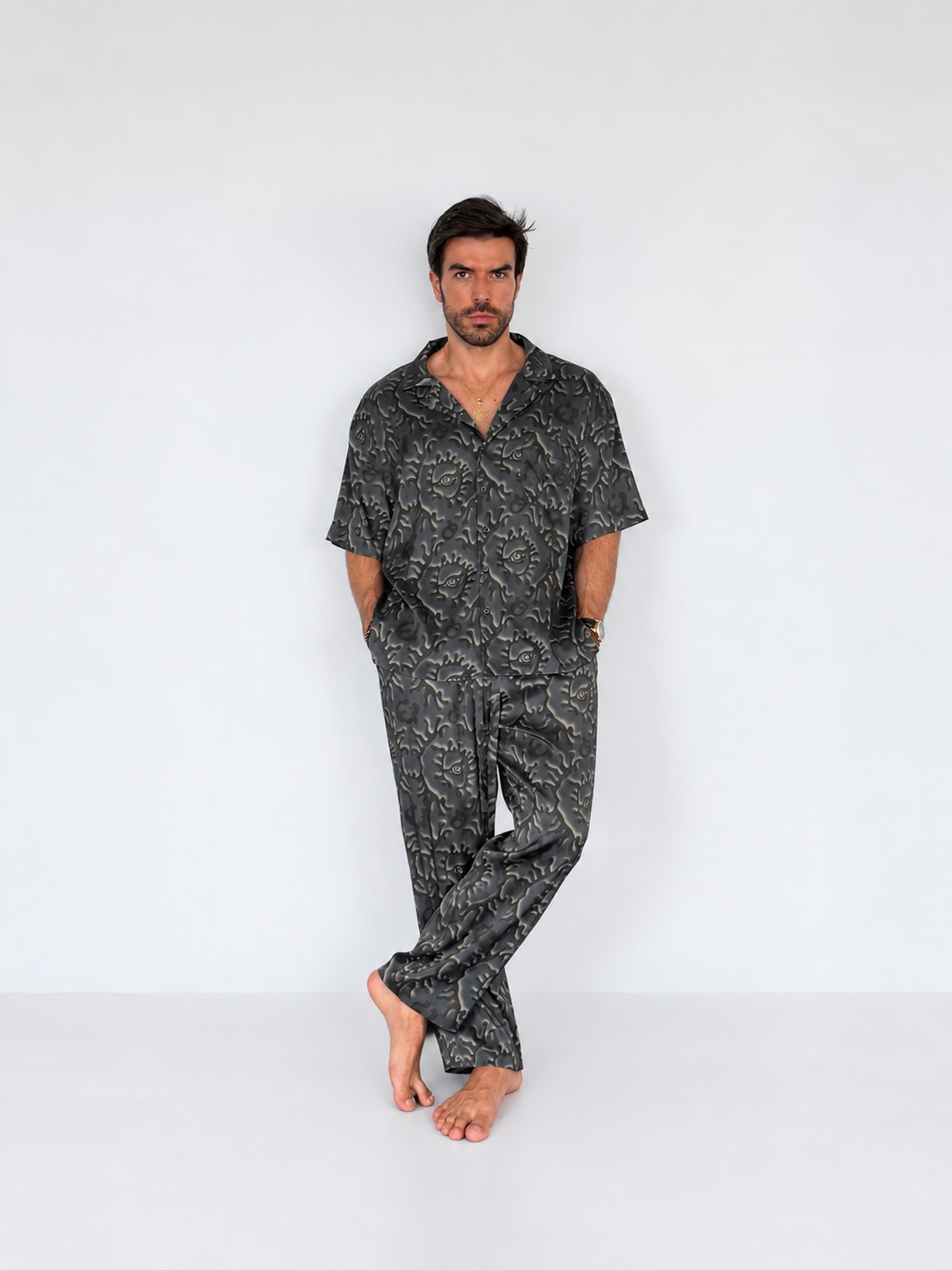 DARK BLUE SILK Set for Men PRE SALE - Party Pajama