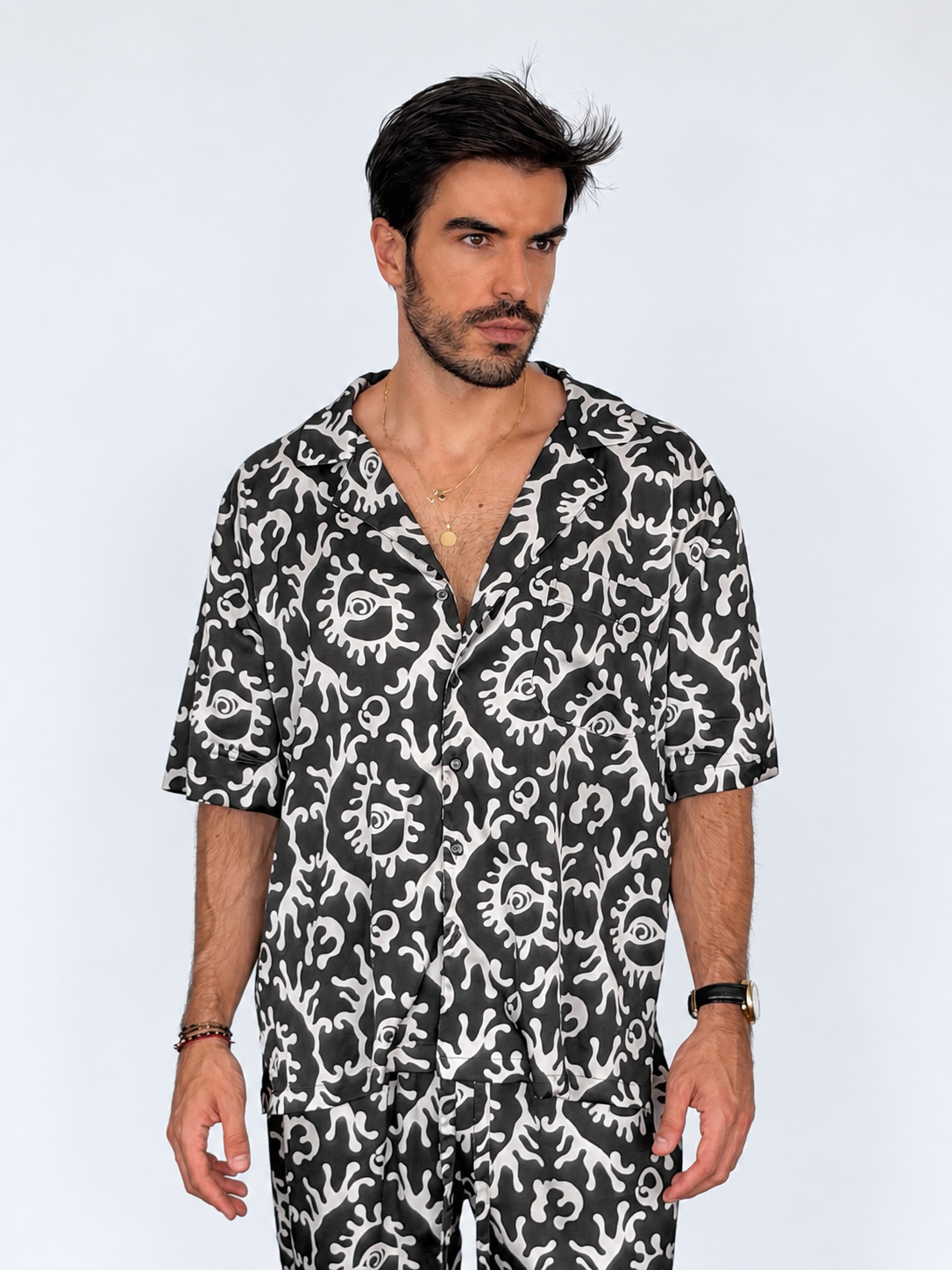Party Pajama  - BLACK SILK Set for Men PRE SALE