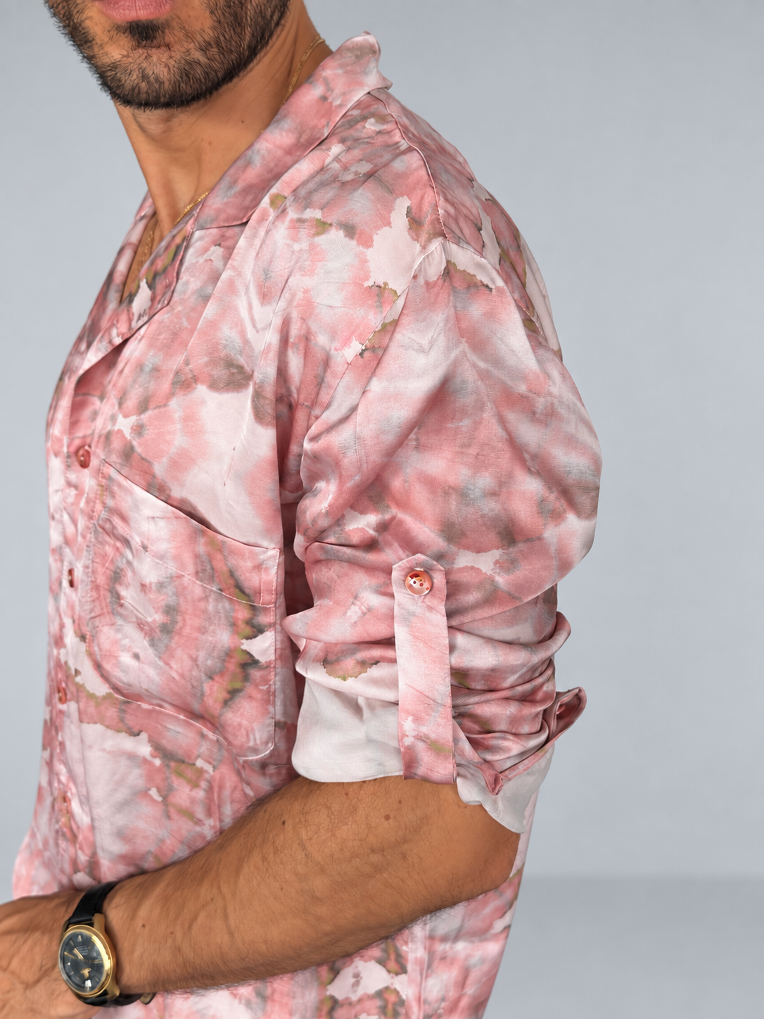 PEACH Tie Die SILK Set for Men / Party Pajama - PRE SALE