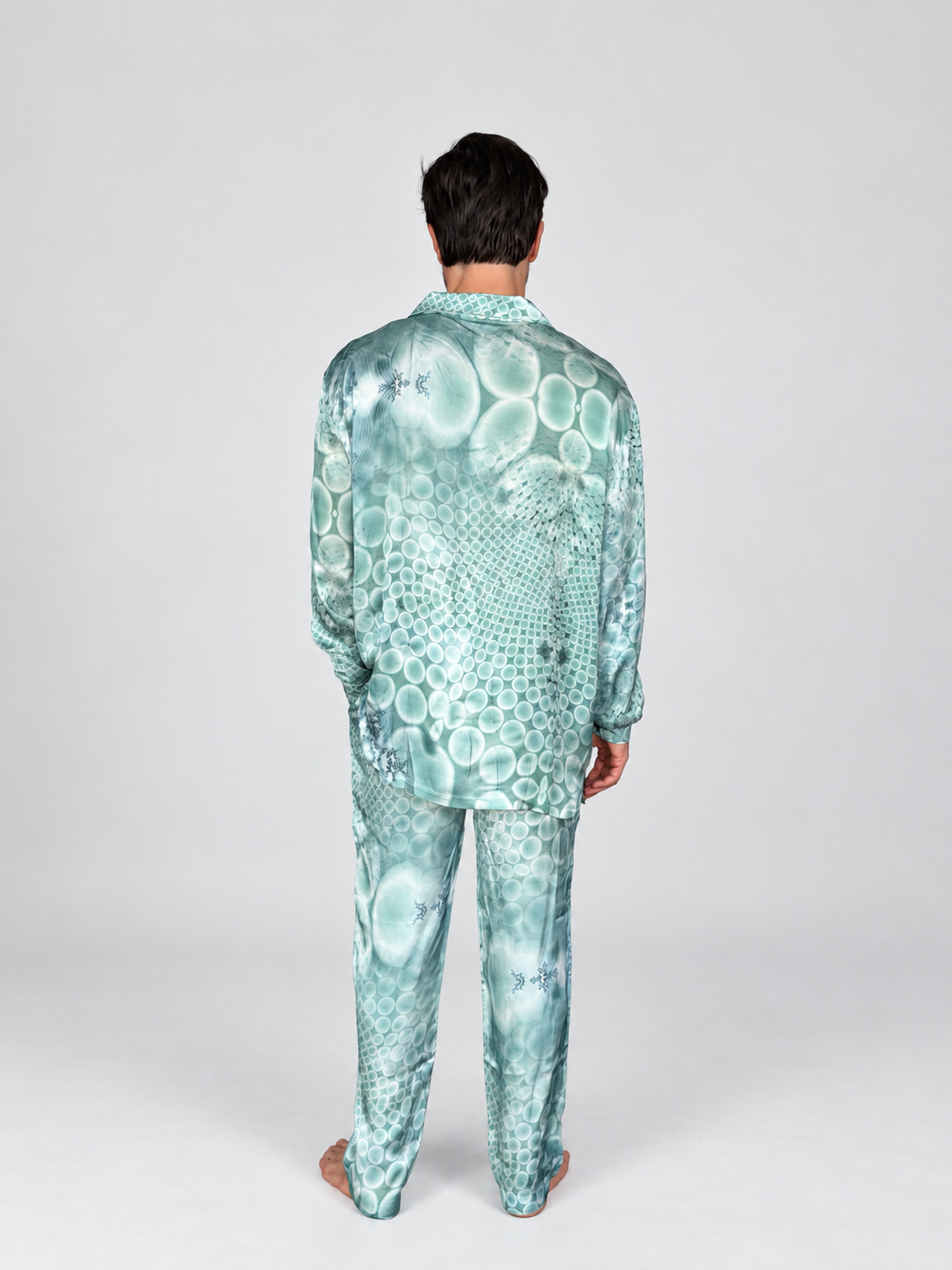 GREEN MANDALA SILK Set for Men/ Party Pajama - PRE SALE