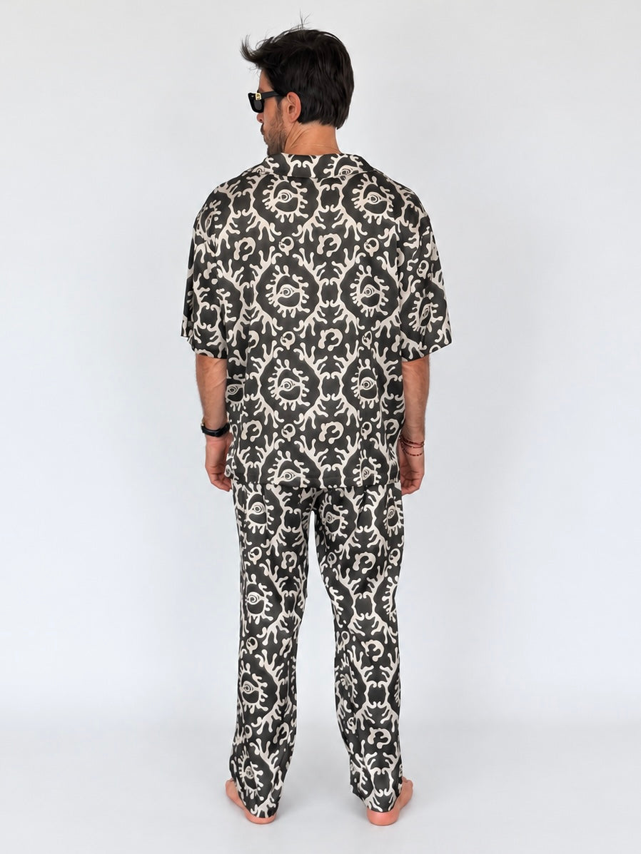 Party Pajama  - BLACK SILK Set for Men PRE SALE