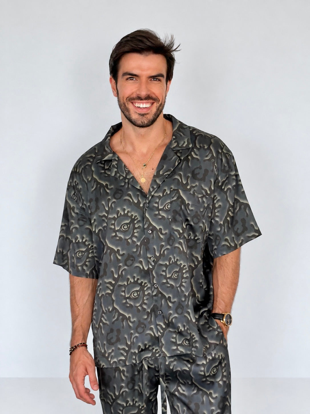 DARK BLUE SILK Set for Men PRE SALE - Party Pajama