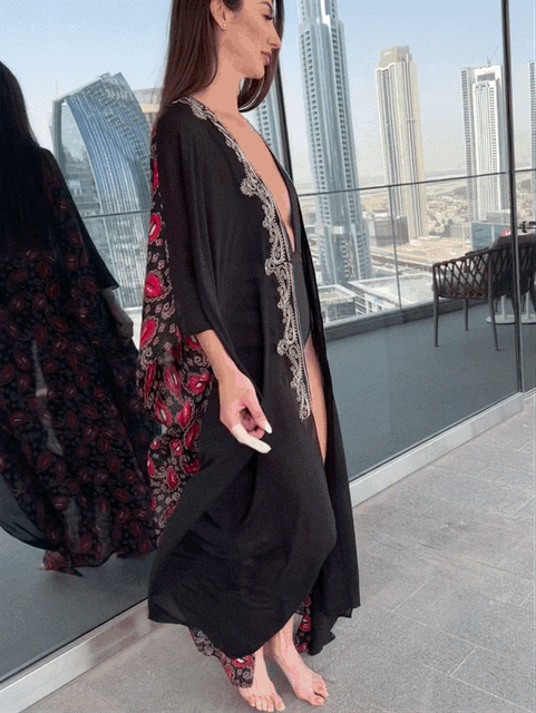 Unique double side kaftan/kimono