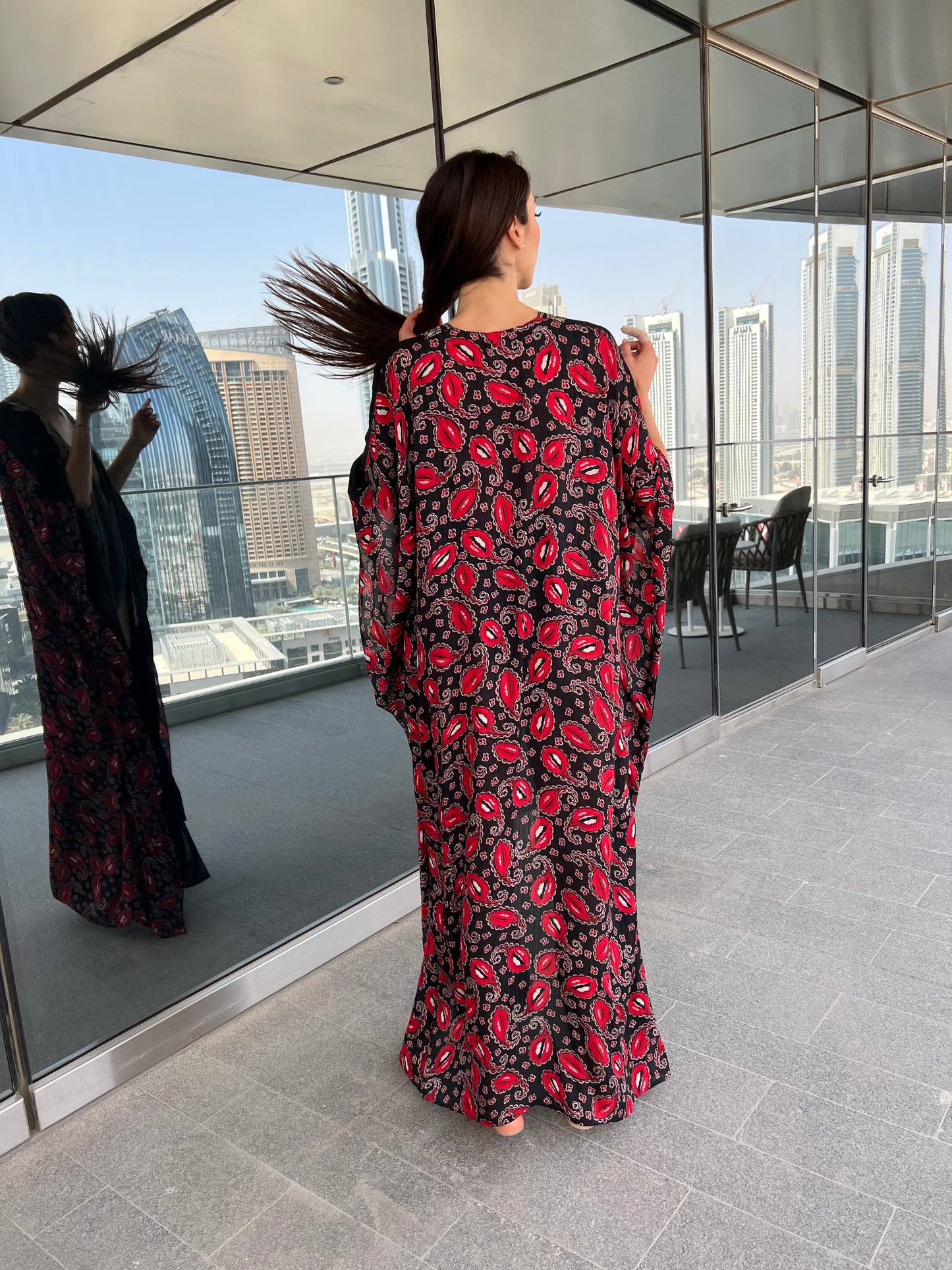 Unique double side kaftan/kimono
