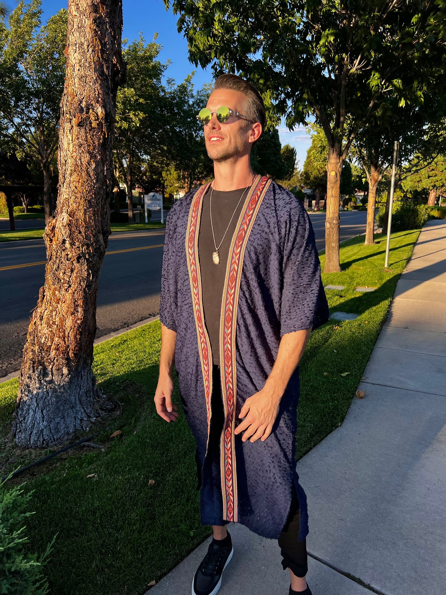 Blue magic caftan, kimonos unisex